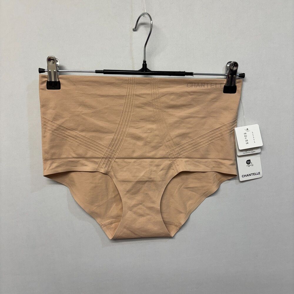 NWT Chantelle Beige Smooth Light Control High Waist Brief Panty Large D015 -11